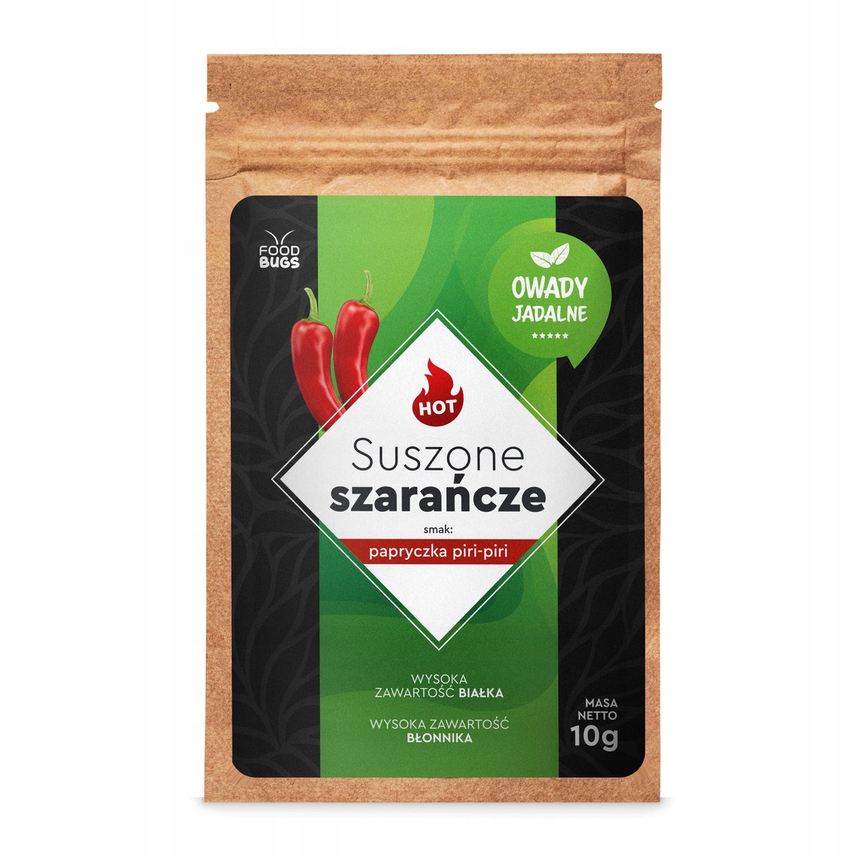 Chrupiąca szarańcza - Papryczka Piri-Piri - Słona przekąska - jadalne owady