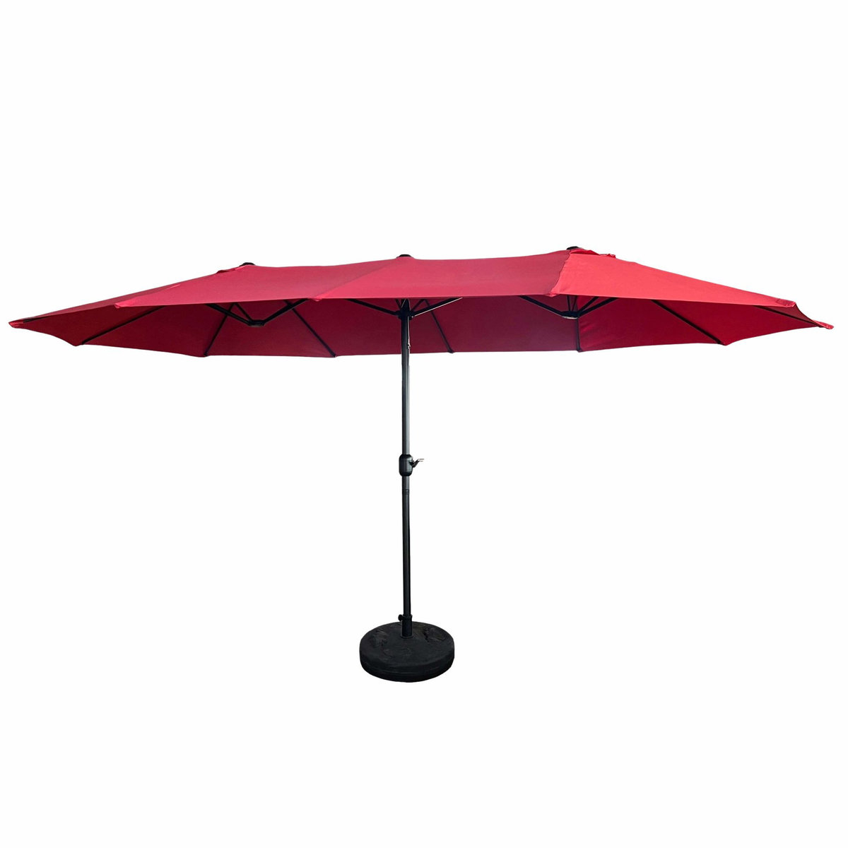 Parasol ogrodowy TILIA 245x270x460 duży składany z korbką czerwony
