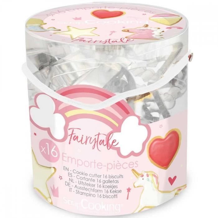 Wiadro 16 stalowych foremek do ciastek - bajkowe - Scrapcooking 3 Silver