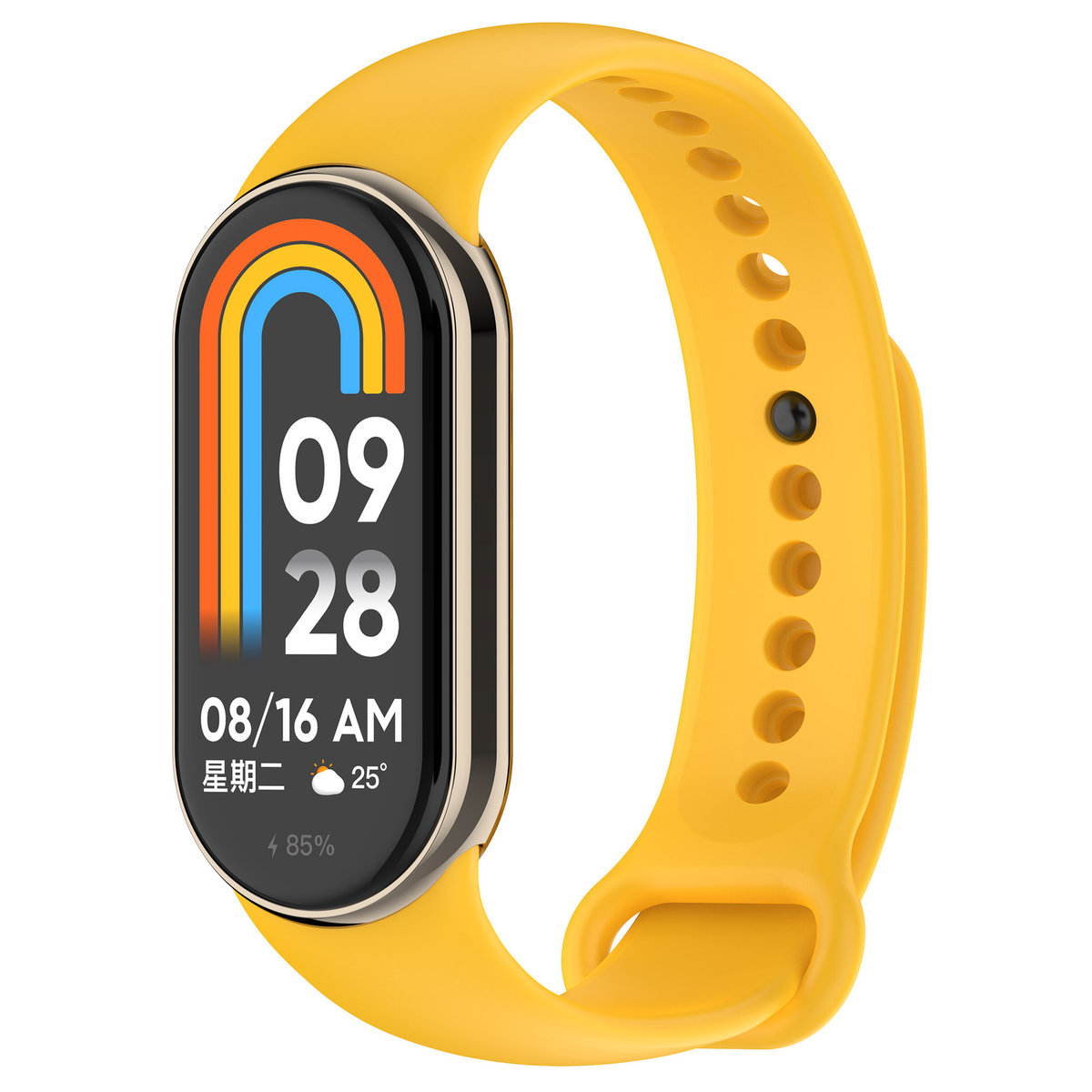 Pasek silikonowy Vanfone do Xiaomi Mi Band 8, żółty