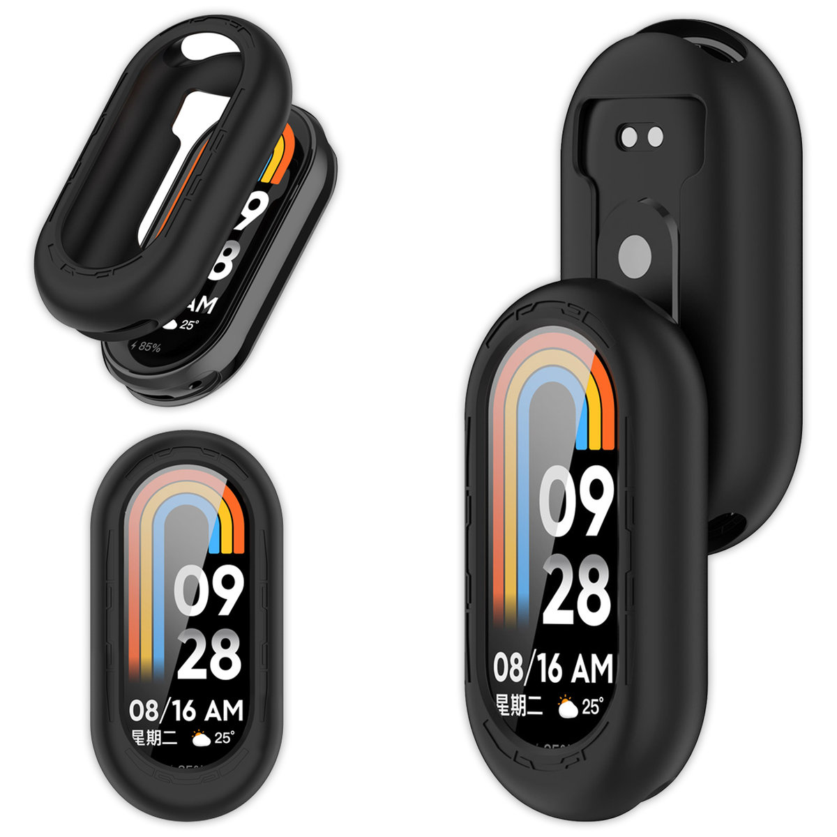 Etui silikonowe Vanfone do Xiaomi Mi Band 8, czarne