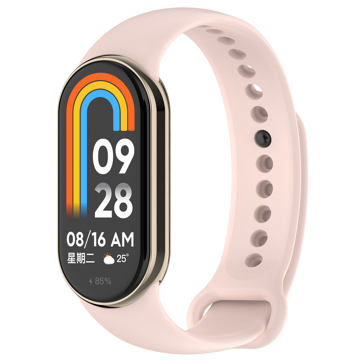 Pasek silikonowy Vanfone do Xiaomi Mi Band 8, pudrowy róż
