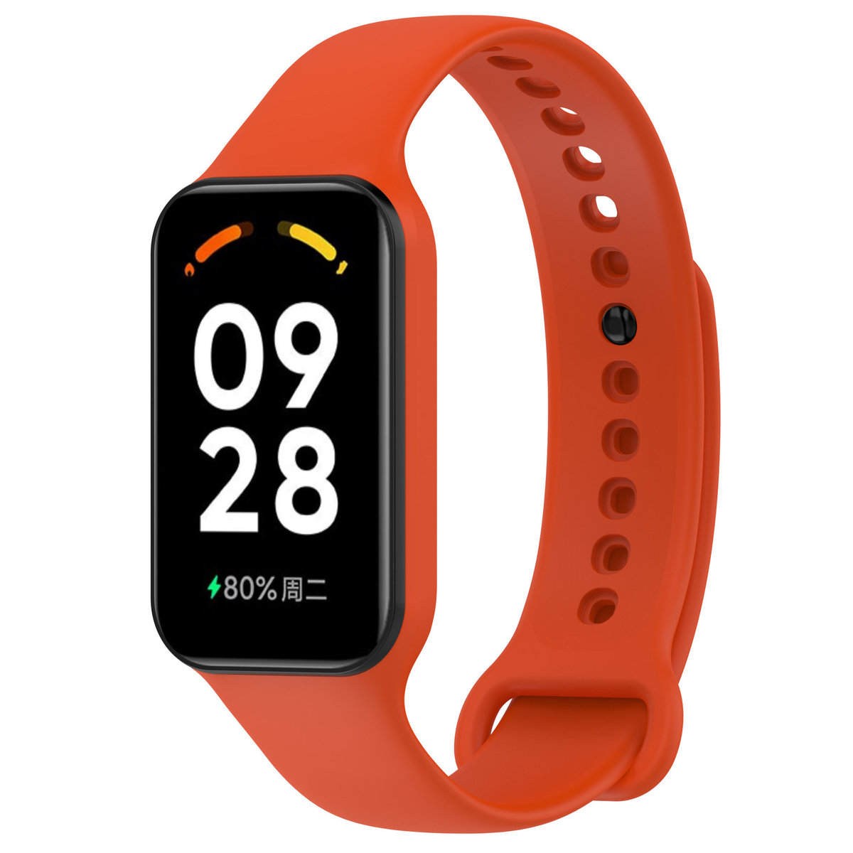 Pasek silikonowy Vanfone do Xiaomi Redmi Smart Band 2/Mi Band 8 Active, pomarańczowy