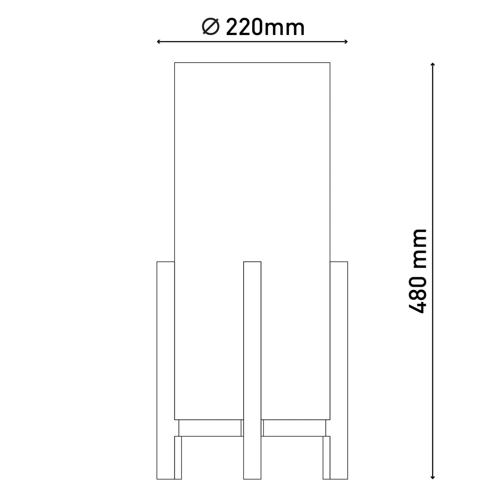 Näve Lampa stołowa LED Madita, wysokość 48 cm, naturalny/biały