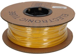 Rurka PVC owalna, średnica 2,0-2,8mm, przekrój 0,75-1,0mm, żółty, 100m