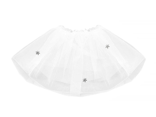 SPÓDNICZKA ANIOŁEK ZE ŚNIEŻYNKAMI BIAŁA 26cm