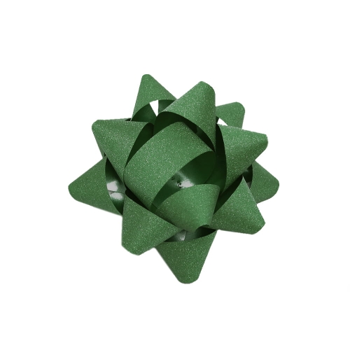 GWIAZDKA PREZENTOWA BROKATOWA ZIELONA 13cm 1szt