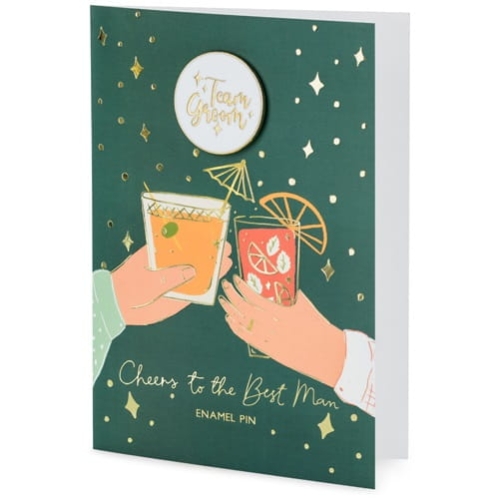 KARTKA TEAM GROOM DRINKI CIEMNOZIELONA 15x10,5cm