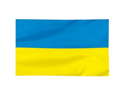 FLAGA UKRAINA POLIESTER NIEBIESKO-ŻÓŁTA 73x50cm