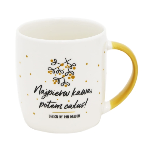 KUBEK NAJPIERW KAWA, POTEM CAŁUS BIAŁY 250ml