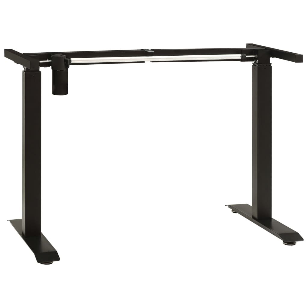 Elektryczne biurko regulowane, czarne, 102-160 cm