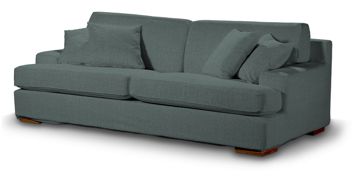 Pokrowiec na sofę Göteborg nierozkładaną, szary błękit szenil, Sofa Göteborg nierozkładana, City