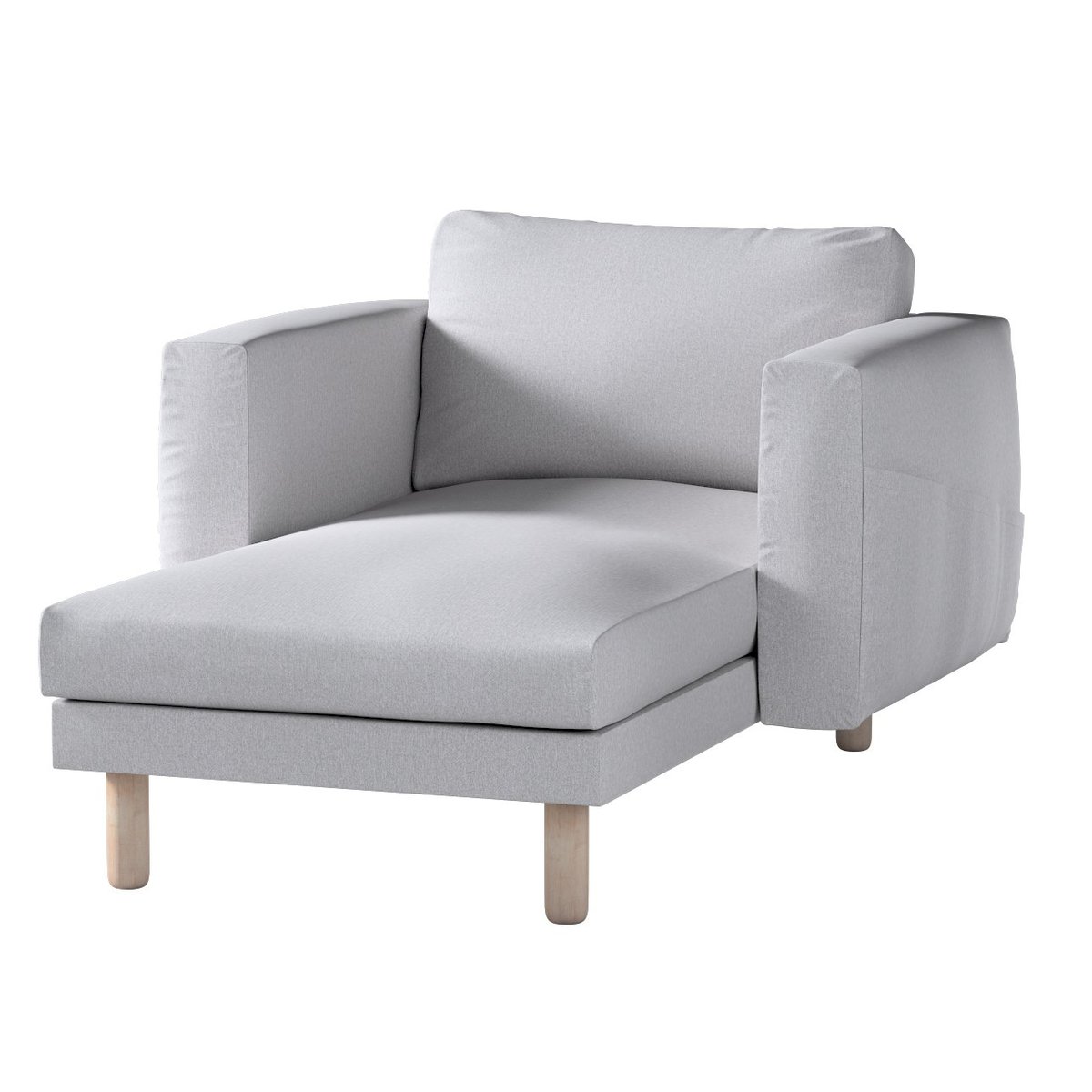 Pokrowiec na szezlong Norsborg z podłokietnikami, szary melanż, 110 x 157 x 85 cm, Amsterdam