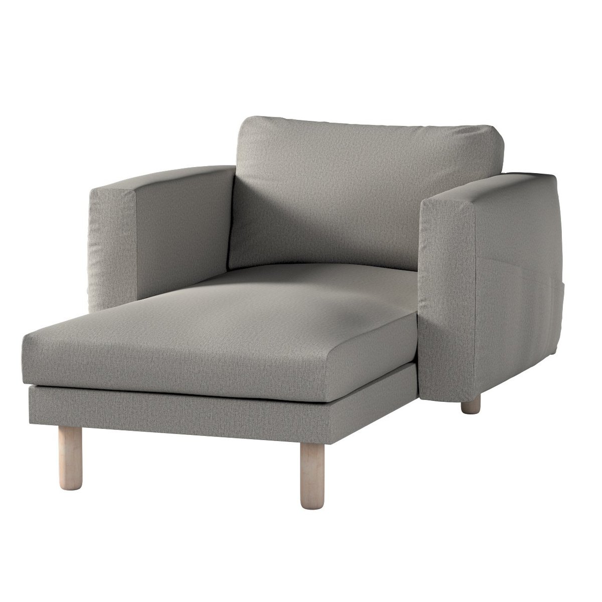 Pokrowiec na szezlong Norsborg z podłokietnikami, szary, 110 x 157 x 85 cm, Madrid