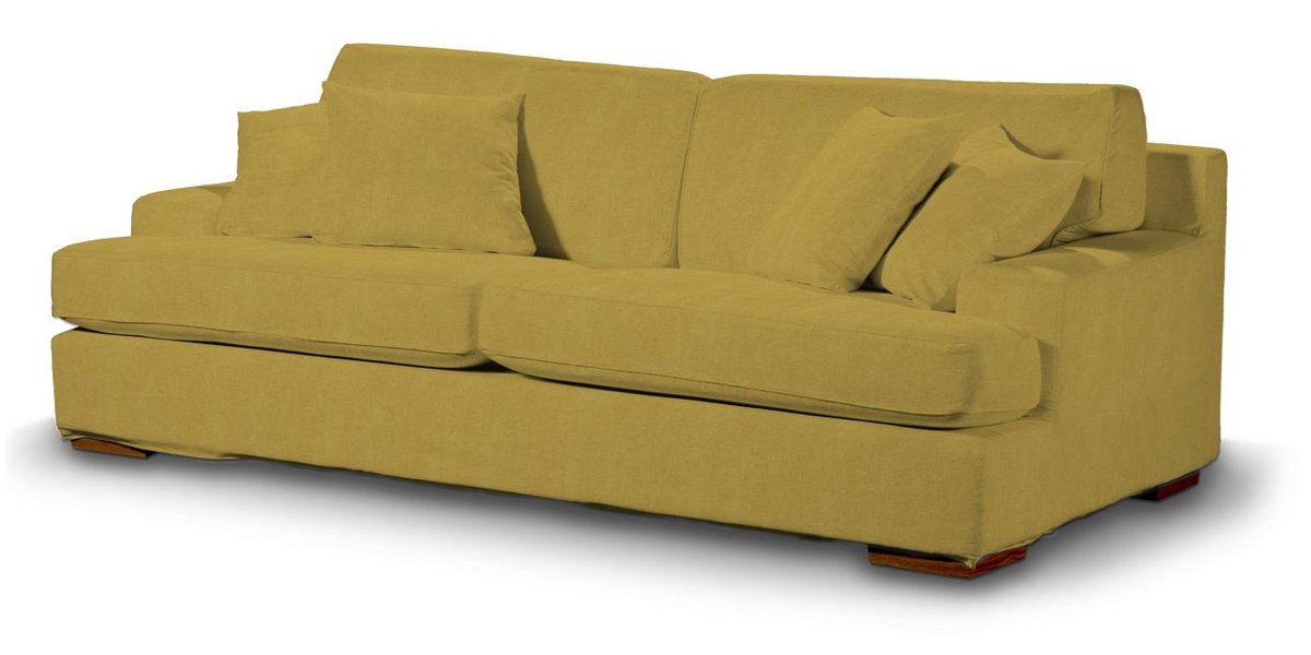 Pokrowiec na sofę Göteborg nierozkładaną, musztardowy szenil, Sofa Göteborg nierozkładana, Etna