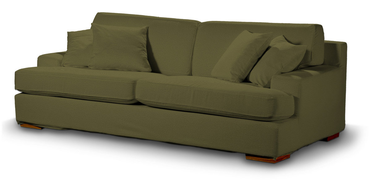 Pokrowiec na sofę Göteborg nierozkładaną, oliwkowa zieleń, Sofa Göteborg nierozkładana, Etna