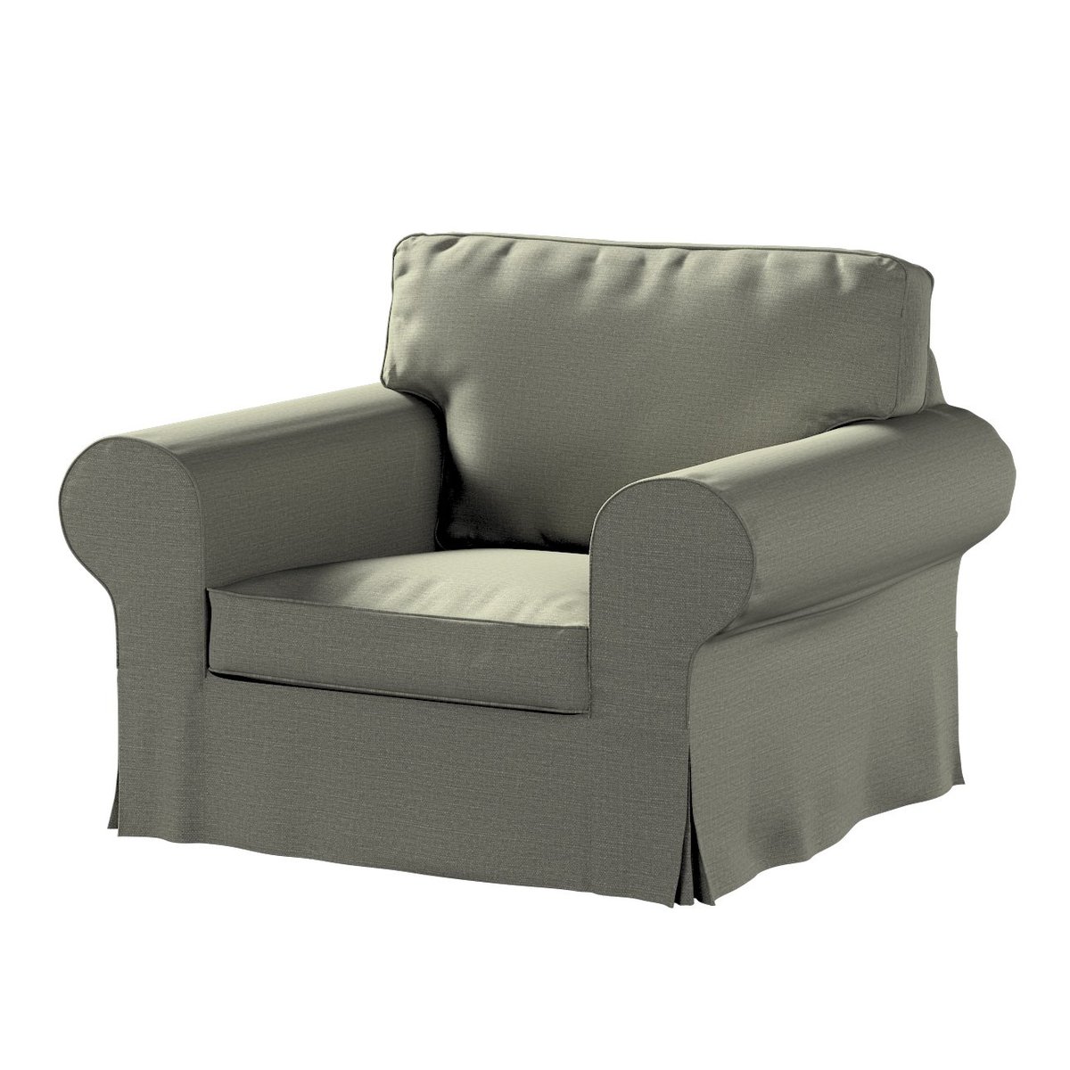 Pokrowiec na fotel Ektorp, szaro-beżowy, 103 x 82 x 73 cm, Living II