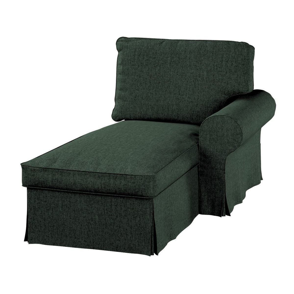 Pokrowiec na szezlong Ektorp prawy, leśna zieleń szenil, 84 x 166 x 73 cm, City