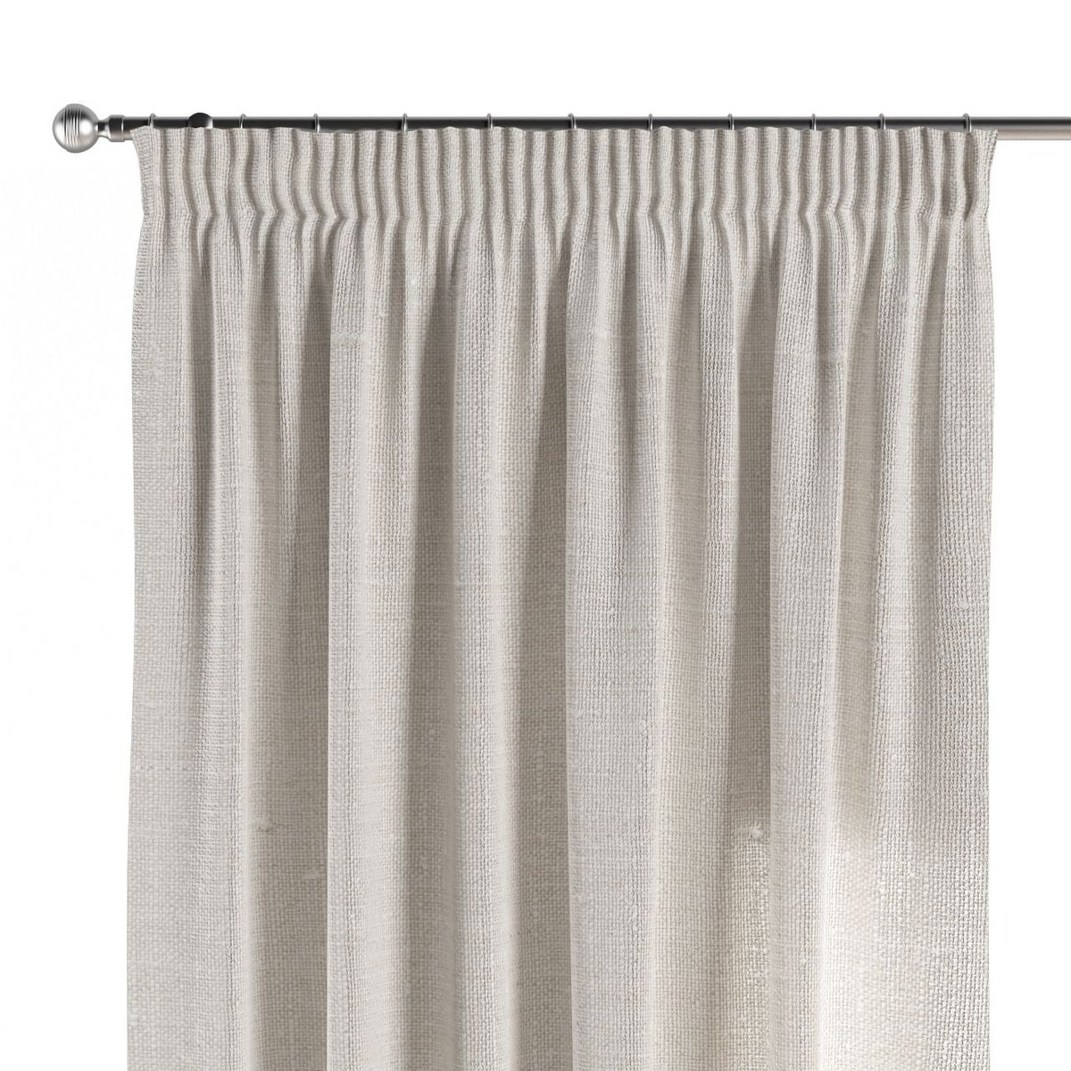 Zasłona na taśmie marszczącej 1 szt., jasny len, Nature