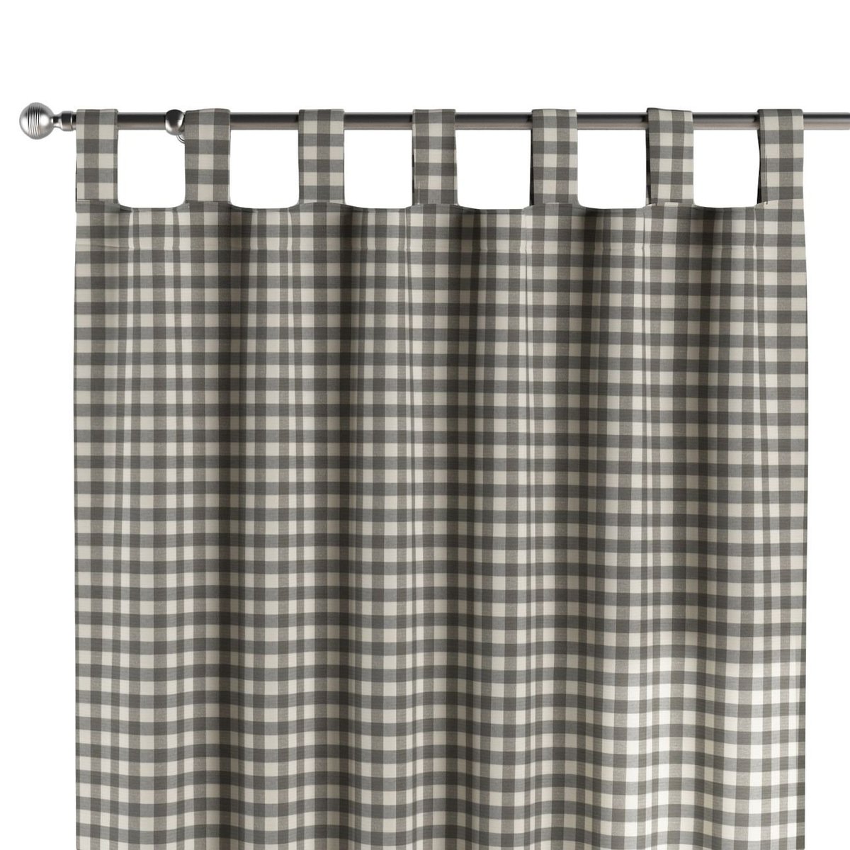 Zasłona na szelkach 1 szt., szaro biała kratka (1,5x1,5cm), Quadro