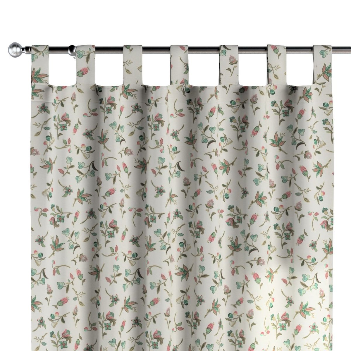 Zasłona na szelkach 1 szt., małe kwiaty na jasnym tle, Londres