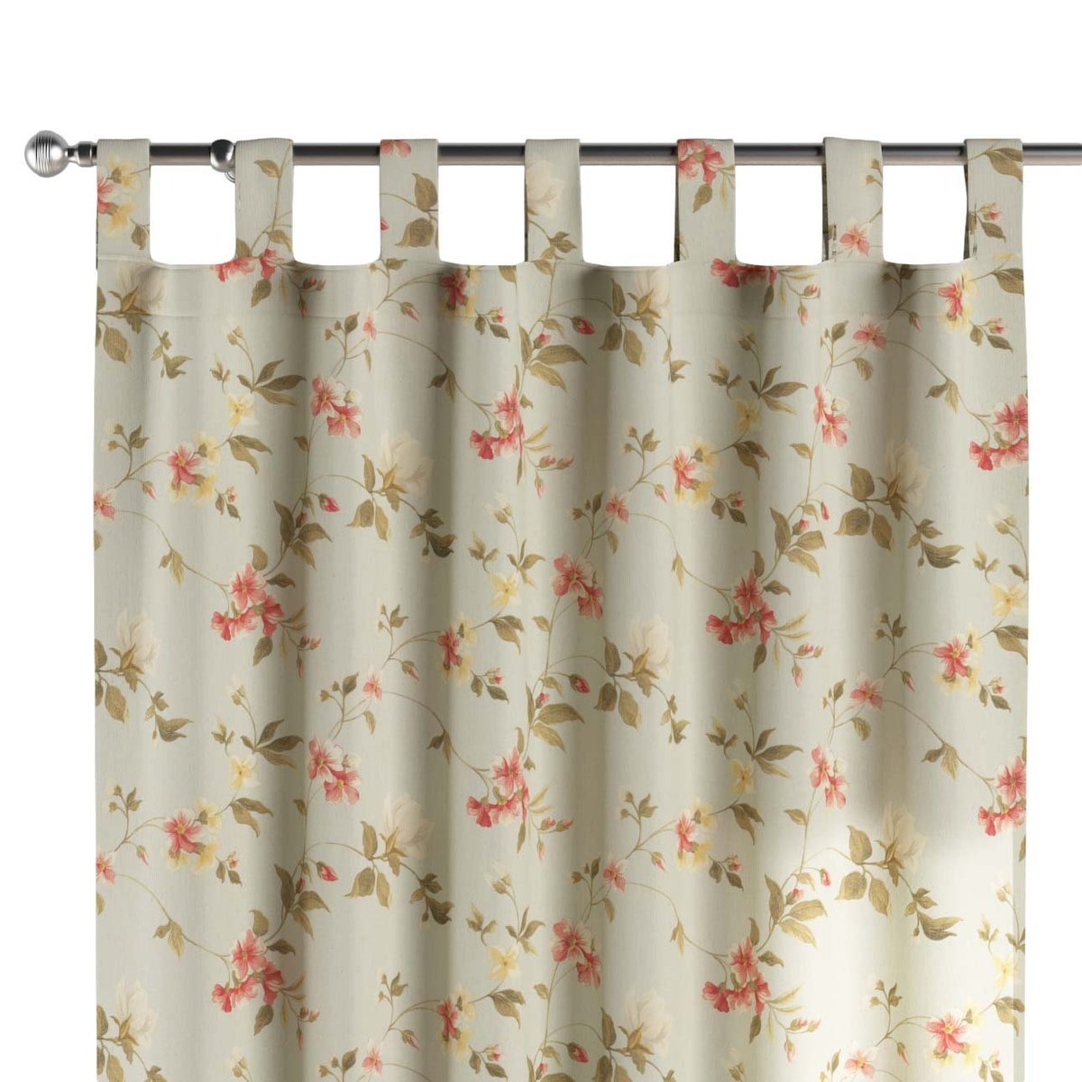 Zasłona na szelkach 1 szt., kwiatki na jasno-błękitnym tle, Londres