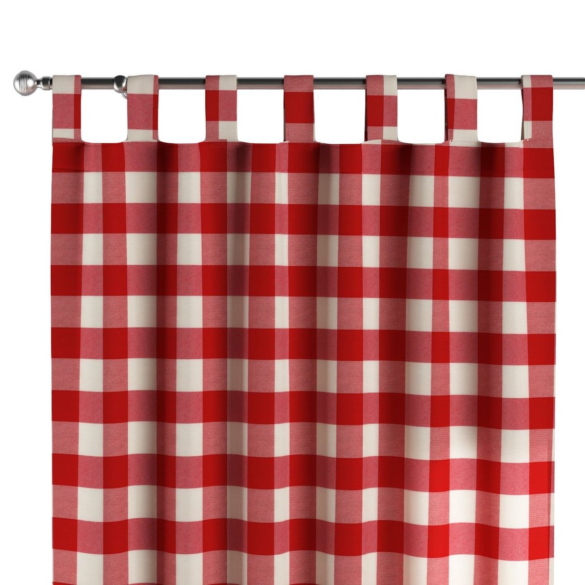 Zasłona na szelkach 1 szt., czerwono biała krata (5,5x5,5cm), Quadro
