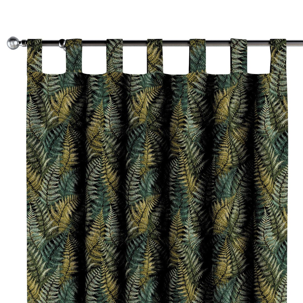 Zasłona na szelkach 1 szt., zielone liście, Intenso Premium