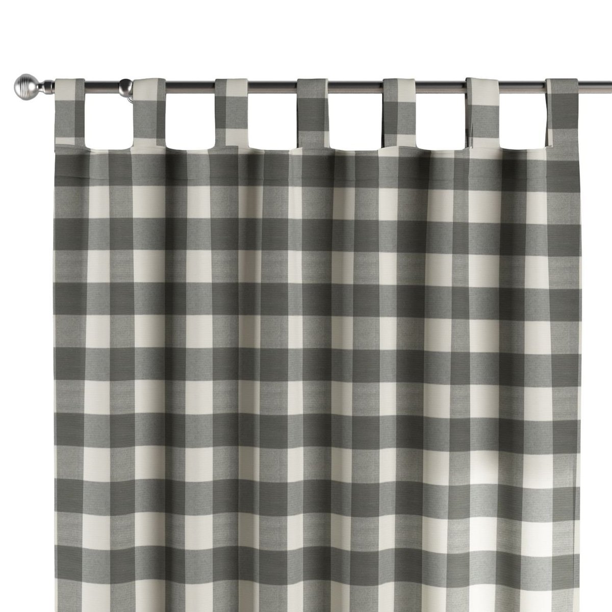Zasłona na szelkach 1 szt., szaro biała krata (5,5x5,5cm), Quadro