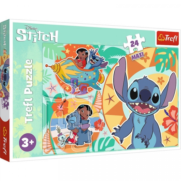 Puzzle 24 elementy Maxi Wesoły dzień Lilo i Stitch (14365). od 3 lat