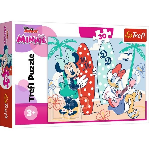 Puzzle 30 elementów Kolorowa Minnie (18302). od 3 lat