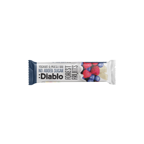 Batonik musli w polewie jogurtowej bez dodatku cukru Diablo Sugar Free Forest Fruit, 30 g