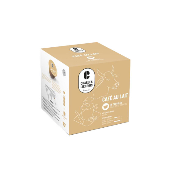 Kawa w kapsułkach do NESCAFÉ® Dolce Gusto® Charles Liégeois Café au lait, 16 szt.