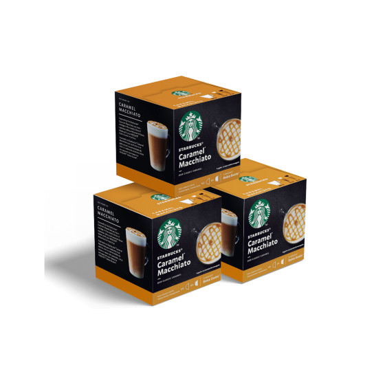 Kawa w kapsułkach do Dolce Gusto® Starbucks Caramel Macchiato, 3 x 6 + 6 szt.