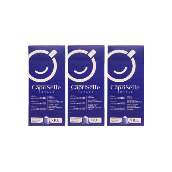 Kawa w kapsułkach do ekspresów Nespresso® Caprisette Royale, 3 x 10 szt.