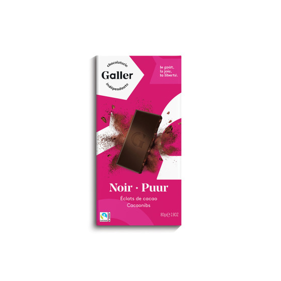 Czekolada Galler Dark Cocoa Nibs, 80 g