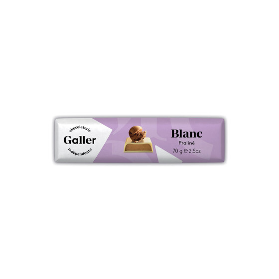 Batonik czekoladowy Galler White Praliné, 70 g