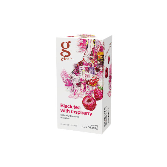Czarna herbata g’tea! Black Tea With Raspberry, 25 szt.