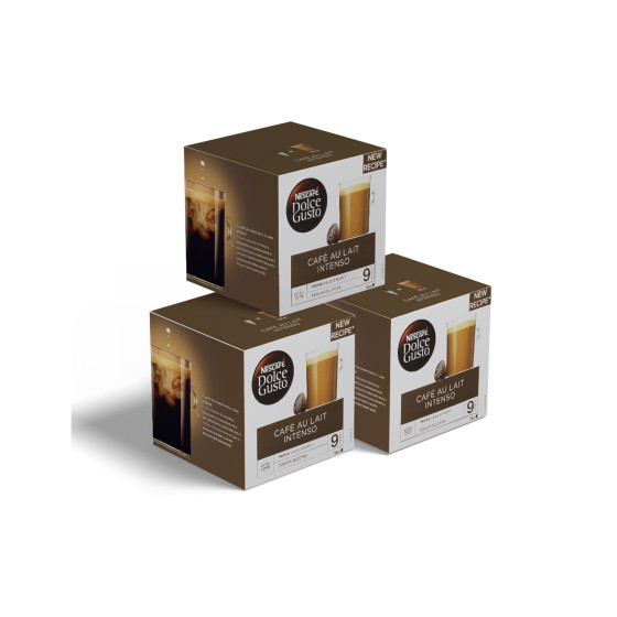 Kawa w kapsułkach NESCAFÉ® Dolce Gusto® Café au Lait Intenso, 3 x 16 szt.