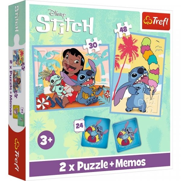 Puzzle 2w1 memos Lilo i Stitch (93585). od 3 lat