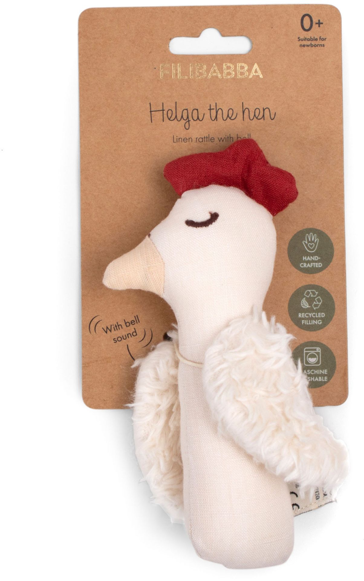 Filibabba Lniana grzechotka Chicken