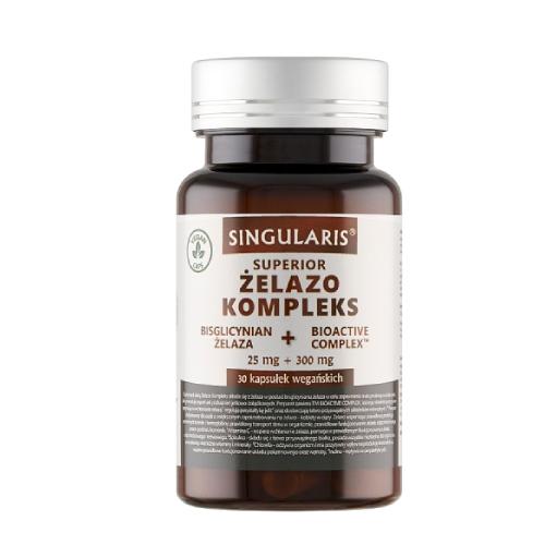 SINGULARIS Superior Żelazo kompleks 25 mg + 300 mg, 30kaps.