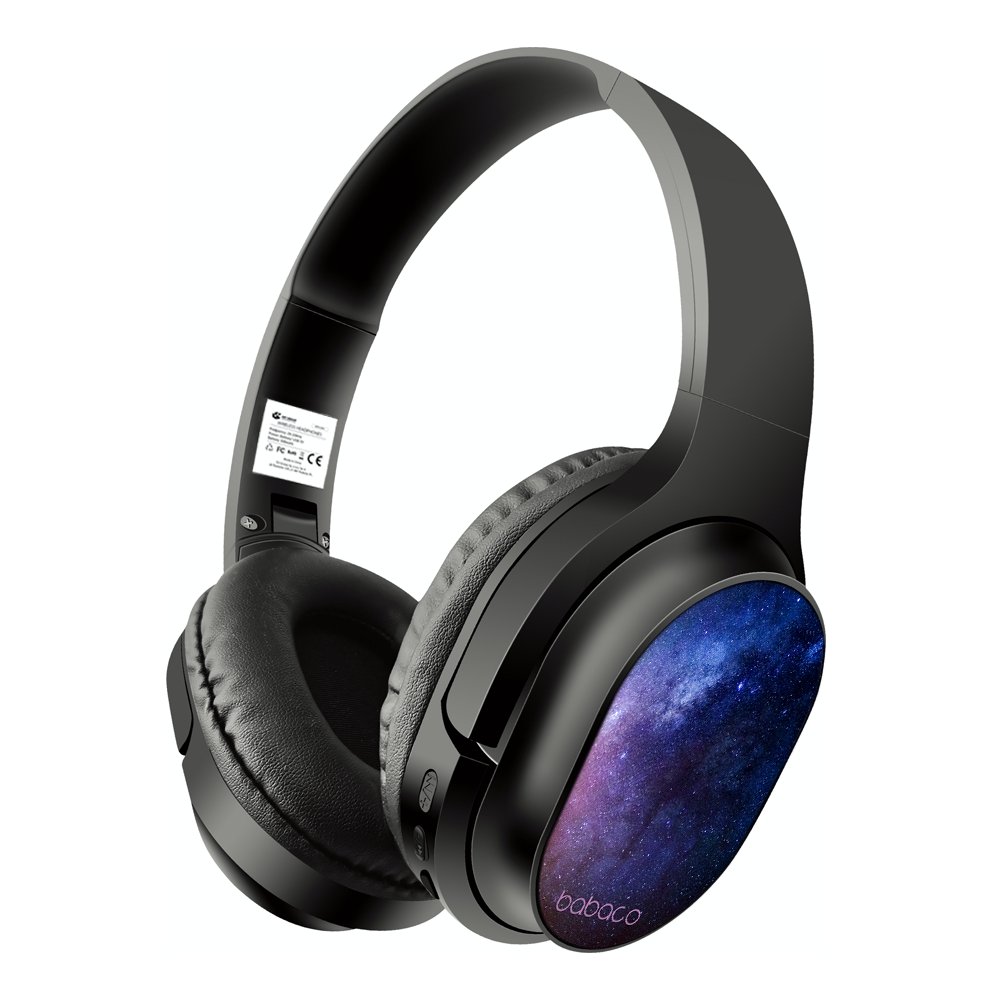 Bezprzewodowe słuchawki stereo z mikrofonem Babaco wzór Natura 003