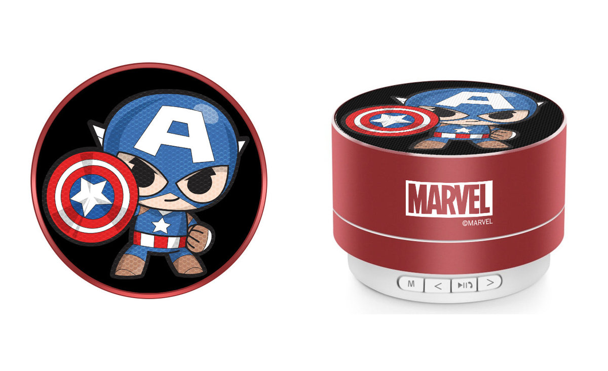 ERT Group Głośnik bezprzewodowy 3W Marvel wzór: Kapitan Ameryka 029 Czerwony