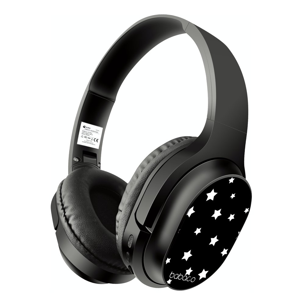 Bezprzewodowe słuchawki stereo z mikrofonem Babaco wzór Gwiazdki 001