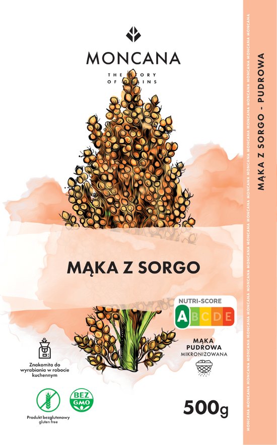 Moncana Bezglutenowa pudrowa mąka z sorgo 500 g