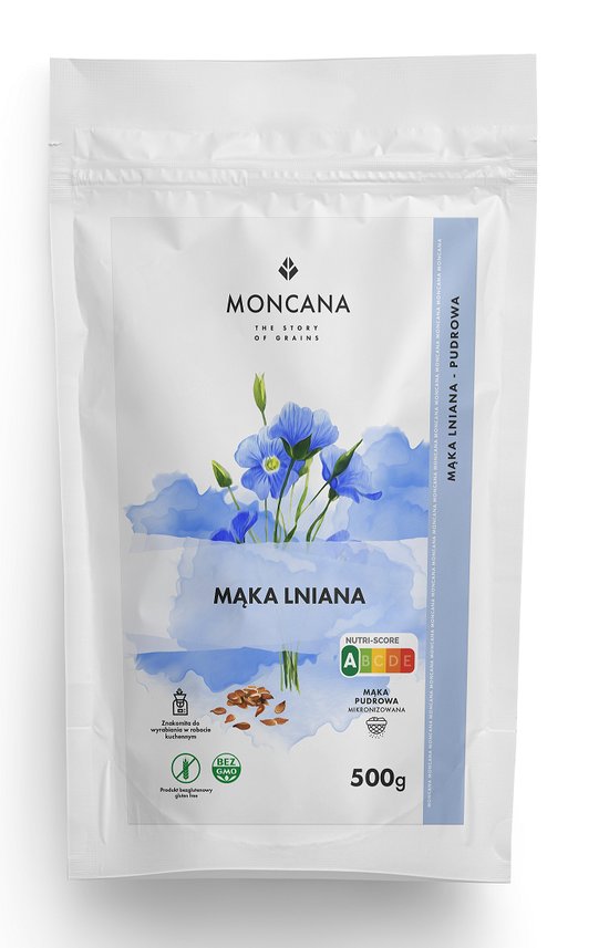 Moncana Bezglutenowa pudrowa mąka lniana 500 g