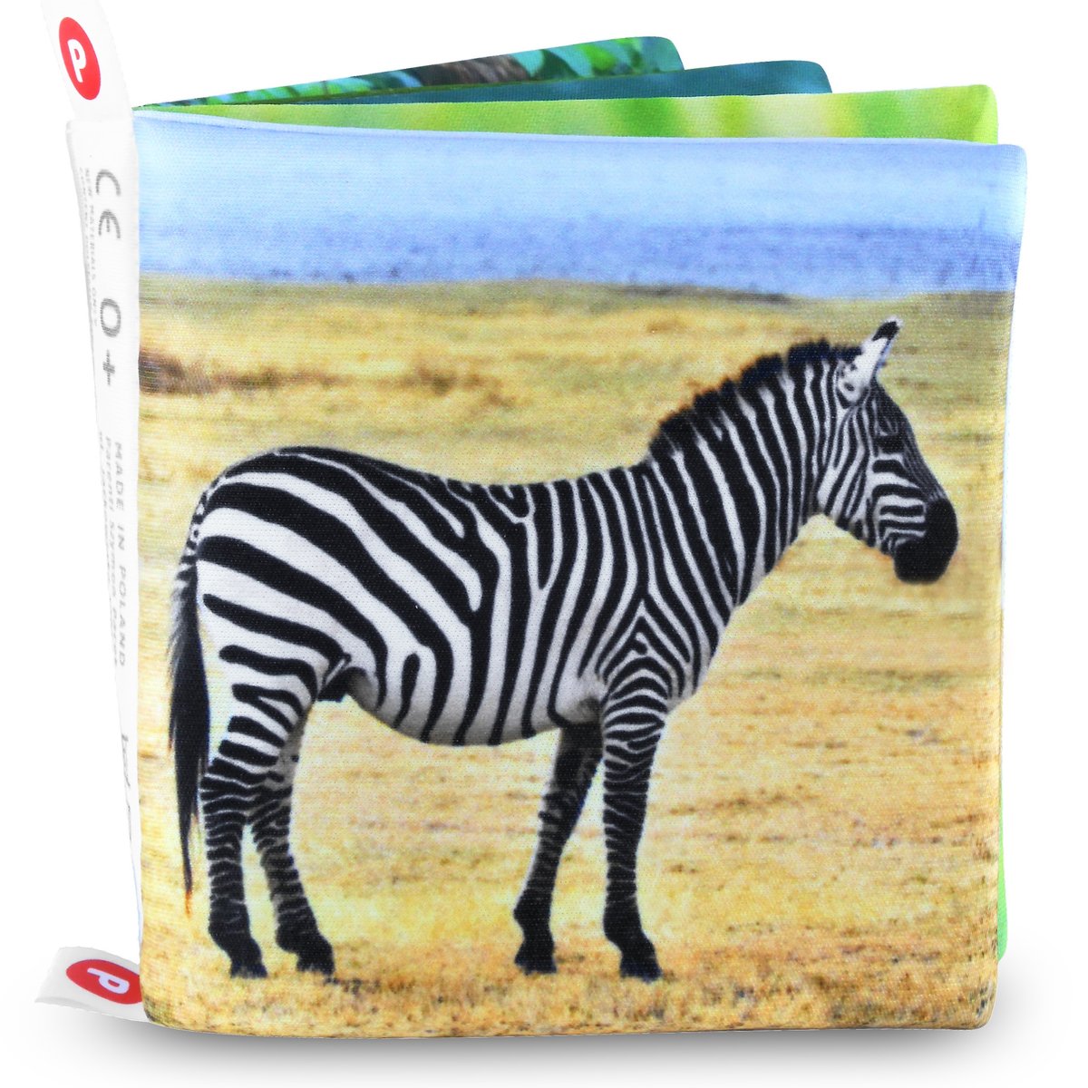 Książeczka materiałowa ze zdjęciami zwierząt w zoo, realistyczne ilustracje, miękka książka dla niemowląt, zabawka edukacyjna, PARENTI KMZ4