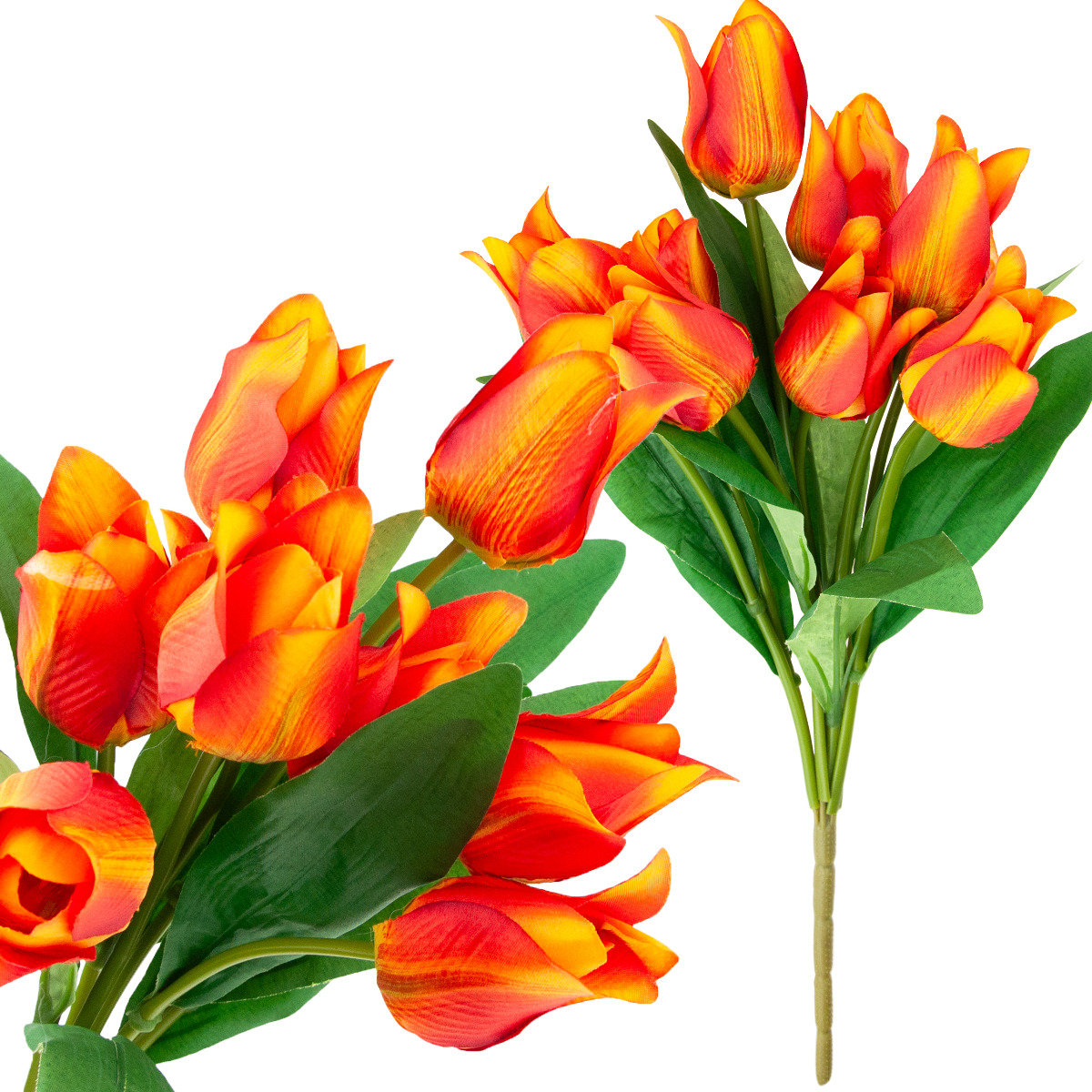 TULIPAN DUŻY BUKIET TULIPANÓW X9 SZTUCZNE KWIATY TULIPANY W BUKIECIE SILIKO