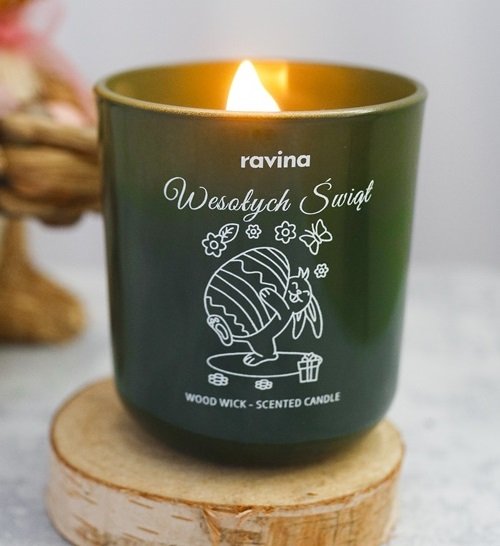 ŚWIECA ZAPACHOWA ŚWIĄTECZNA WIELKANOCNA NA ŚWIĘTA WESOŁYCH ŚWIĄT KRÓLIK WIELKANOCNY ŻÓŁTA ŚWIECA ZAPACHOWA WIELKANOC